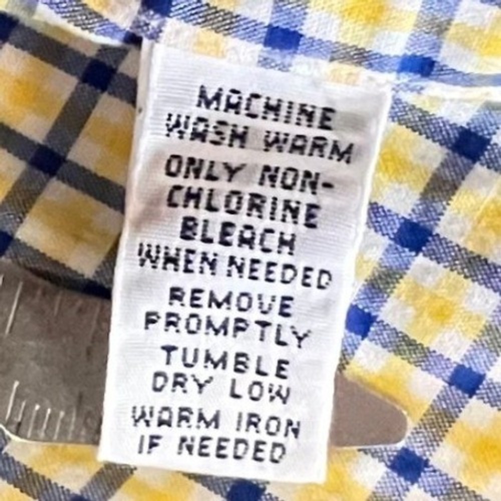 Polo Ralph Lauren Mens Short Sleeve Button Down Shirt Plaid Blue Yellow Size XXL - Picture 9 of 9